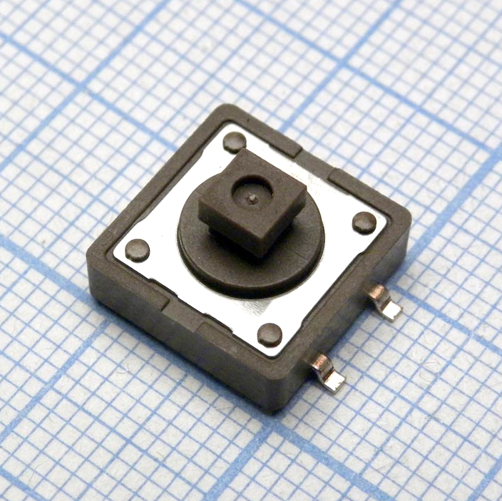 DTSM-24N-V-T/R - Кнопка тактильная миниатюрная SMD 12*12* 7.3 / 0,05A/12Vdc