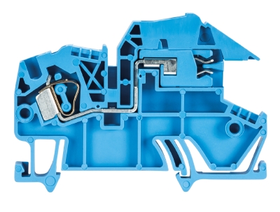 Клемма разъед. WKF 4 NT/35 - Клемма с размыкателем нейтрали, тип фиксации провода: пружинный, номинальное сечение: 4 мм кв., 25A, 400V, ширина: 6 мм, цвет: синий, тип монтажа: DIN 35