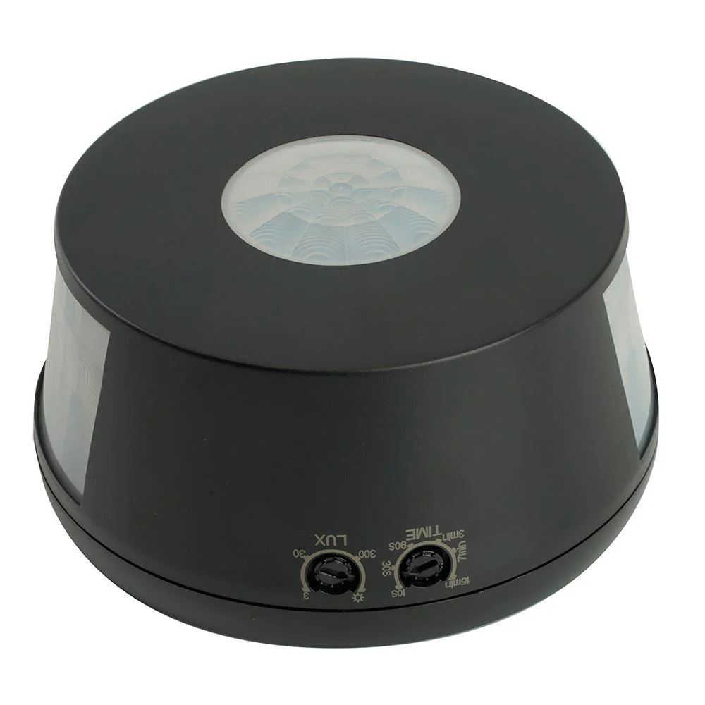 Датчик движения ИК потолочный 2000w 360 град 30м IP20 черный