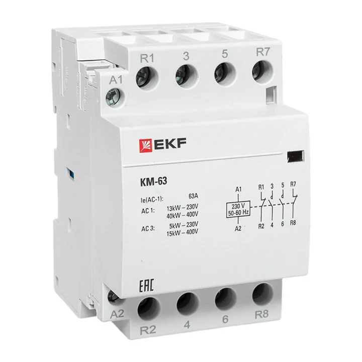 Контактор модульный КМ 63А 2NО+2NC (3 мод.) PROxima km-3-63-22
