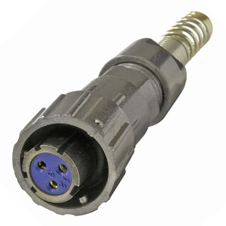 FQ14-3PIN TK-8 - Кабельная розетка, 3 контакта, пружиный хвостовик под кабель 8мм