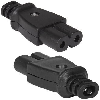 AC-047 - Разъем питания серии AC, розетка 2-х полюсная кабельная, 10А 250В
