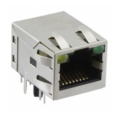 JXD2-0015NL - Modular Connectors / Ethernet Connectors RJ45 1x4 Tab Up 1:1 GreenPHY 1000Base-T