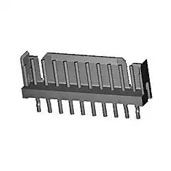 1-292161-0 - Соединитель защищенный 10 контакт(-ов) 2мм луженый прямой монтаж в отверстие пакет/коробка