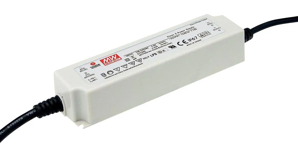 LPF-60-42 - AC/DC LED CV+CC, 60Вт, вход 90…305В AC, 47…63Гц /127…431В DC, выход 25.2…42В/1.43A, ККМ, изоляция 3750В AC, в кожухе 162.5х43х32мм, -40…+80°С, IP67