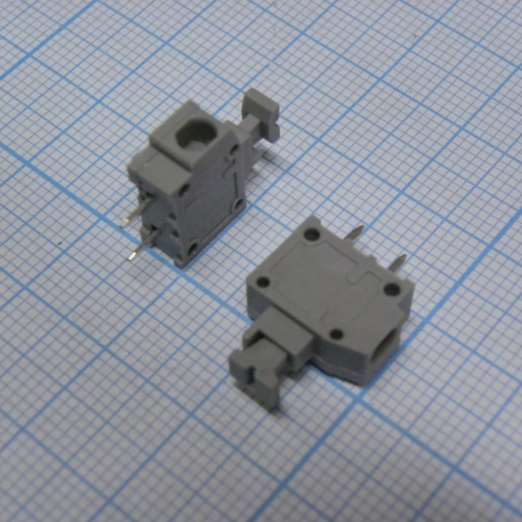 DG235-3.81-01P-11-00A(H) - Нажимной безвинтовой клеммный блок 1 контакт. Зажим типа торцевой контакт. Серия DG235-3.81