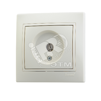 Розетка телевизионная проходная TV СП Mira крем./крем. 701-0303-129