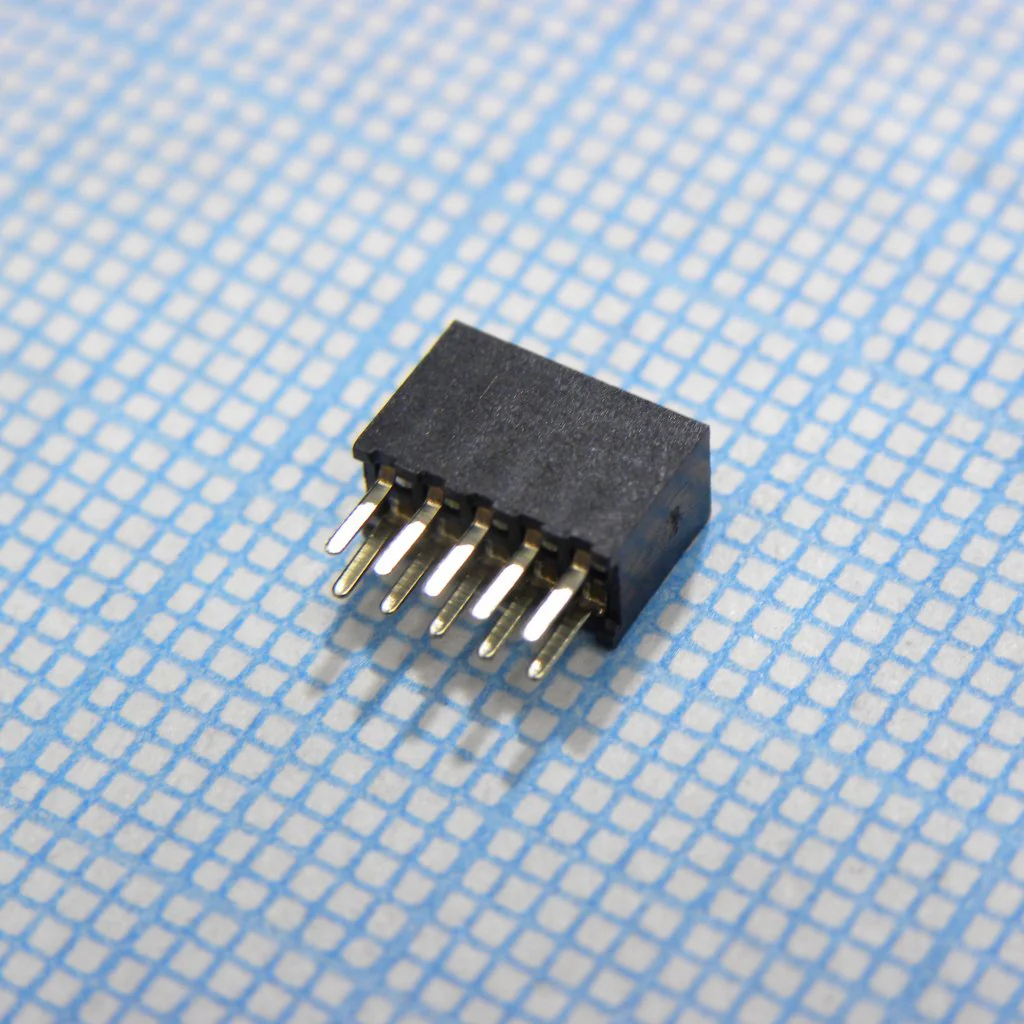 DS1065-03-2X5S8BV - Гнездо на плату 2х5 контактов, шаг 1.27мм, высота 4.40мм, монтаж в отверстие