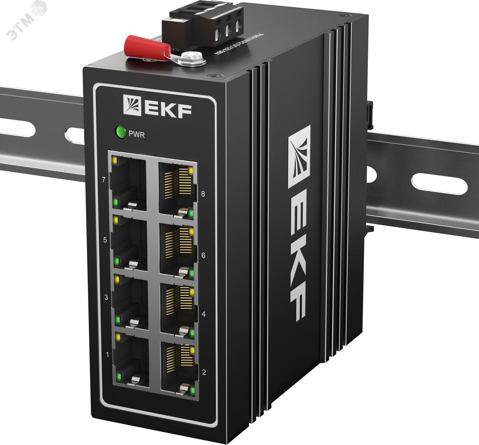 Промышленный неуправляемый коммутатор U-8T, 8 портов 10/100Base-T(X) RJ45, монтаж на динрейку TSX EKF