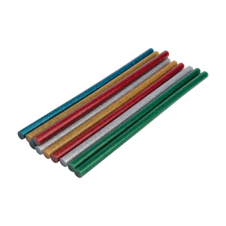 Стержни клеевые 11мм,270мм, 10шт/ цв бл - хедер,цветные с блестками