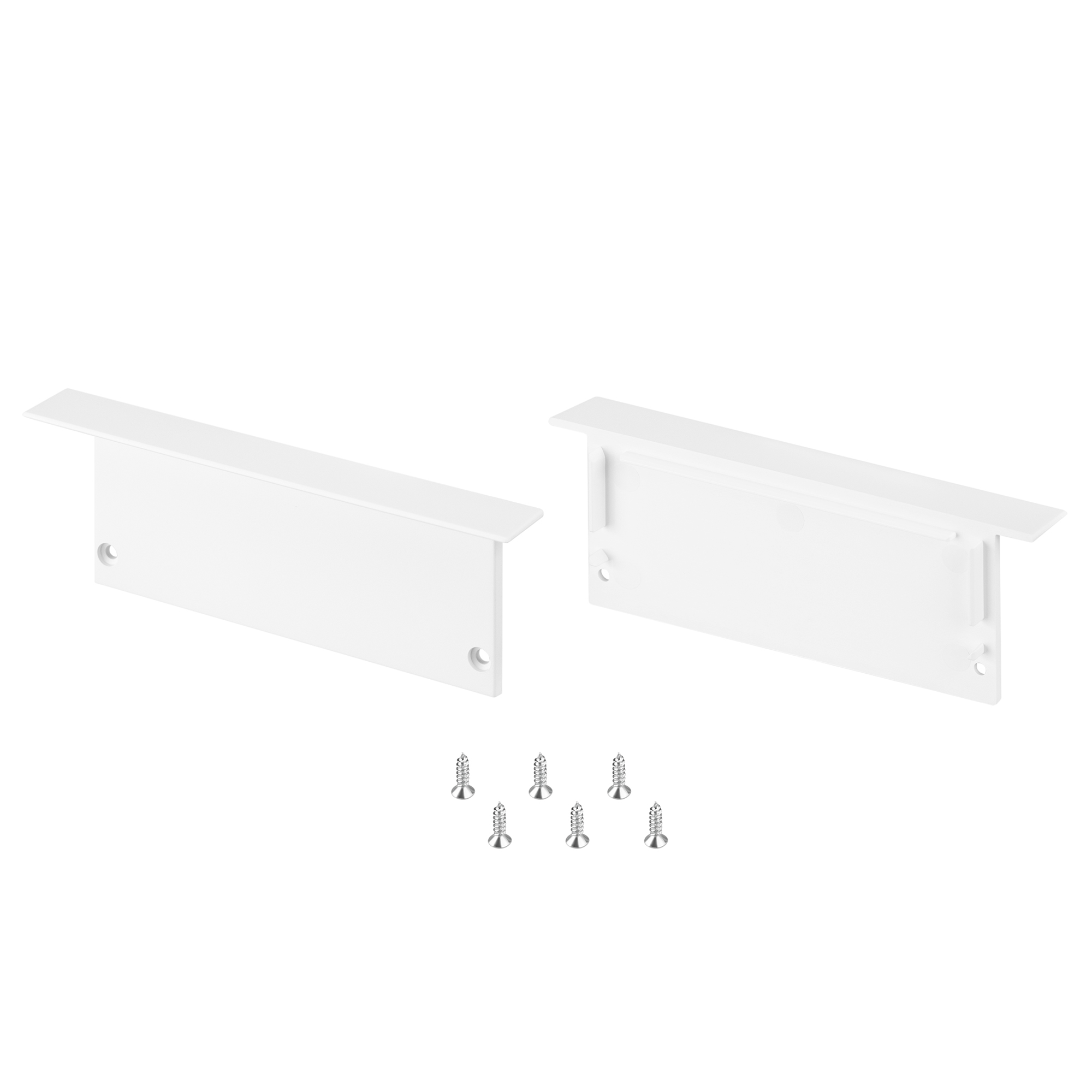 Заглушка SL-LINIA88-F WHITE 023529 - Заглушки для профиля SL-LINIA88-F-2500 WHITE. Цвет - белый. В комплекте 2 заглушки, 8 шурупов. Цена за комплект.