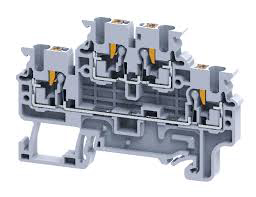 Этажная клемма CPDLG2.5 - Этажная клемма, нижний ряд с заземлением, тип фиксации провода: push-in, номинальное сечение: 2,5 мм кв., 24A, 1000V, ширина: 5 мм, цвет: серый, тип монтажа: DIN 35