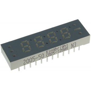 CA25-12GWA - 4-х разрядный индикатор 6,2мм/зеленый/568нм/3-10.5мкд