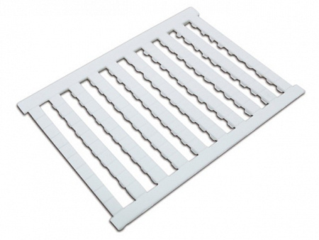 Маркировка  ZBFM4 - Кассета с шильдиками для клемм производителя UTL, сечением 1,5 мм кв., 100 шильдиков, размер шильдика 3,6x5,1 мм, цвет: белый