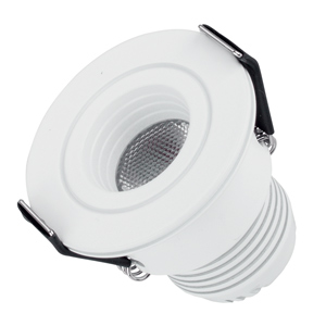 Светодиодный светильник LTM-R45WH 3W Day White 30deg 014912 - Врезной круглый мебельный светильник 3Вт, корпус белый алюминий. Цвет ДНЕВНОЙ БЕЛЫЙ 4000-4500K. Светодиод 1х3W CREE XPE. Св.поток 140-160лм, угол 30°. Питание 110-240VAC, 3Вт, 700mA 3-5V, драйв