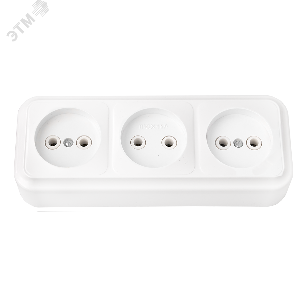 Беларусь Розетка тройная наружная без заземления Розетка РА16-263