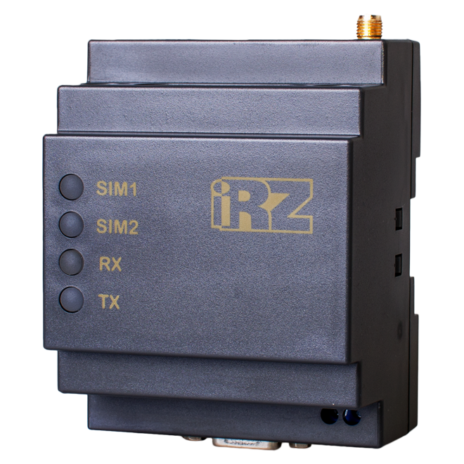 GSM/GPRS-модем  iRZ ATM21.A - GSM/GPRS-модем, со встроенным ПО, количество SIM-карт: 2, интерфейсы RS232; RS485; USB; DI/DO; напряжение питания: 7-40VDC, без встроенного блока питания