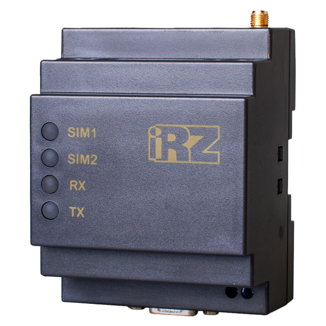GSM/GPRS-модем  iRZ ATM21.A - GSM/GPRS-модем, со встроенным ПО, количество SIM-карт: 2, интерфейсы RS232; RS485; USB; DI/DO; напряжение питания: 7-40VDC, без встроенного блока питания