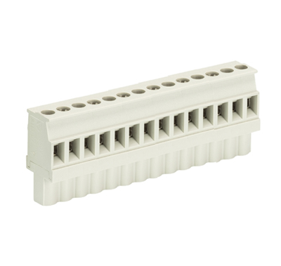 Розетка Wiecon 8213 B / 14 VL OB - Розеточный разъем, прямой, на кабель, шаг 5,08 мм, 14 полюсов, номинальное сечение: 2,5 мм кв., винтовая фиксация провода, 400V, 12А, без маркировки, цвет: серый, серия 8213 B VL