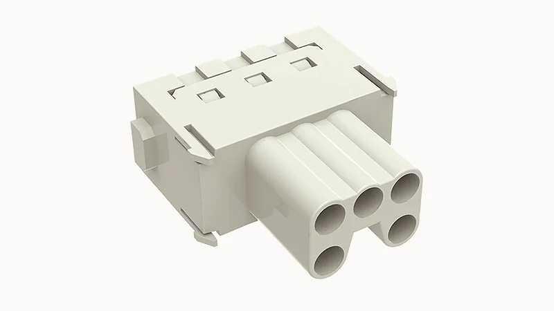 Розеточная контактная вставка DME-005-FP-Z1-00Z(H) - Розеточная контактная вставка, Push-in фиксация, 5 полюсов, типоразмер модульный, 400V, 16A, сечение обслуживаемых проводников 0,14-2,5 мм кв,, тип покрытия контактов: серебро