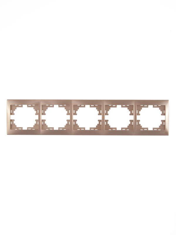 Рамка 5-м Mira горизонт. свет. корич. 701-3100-150