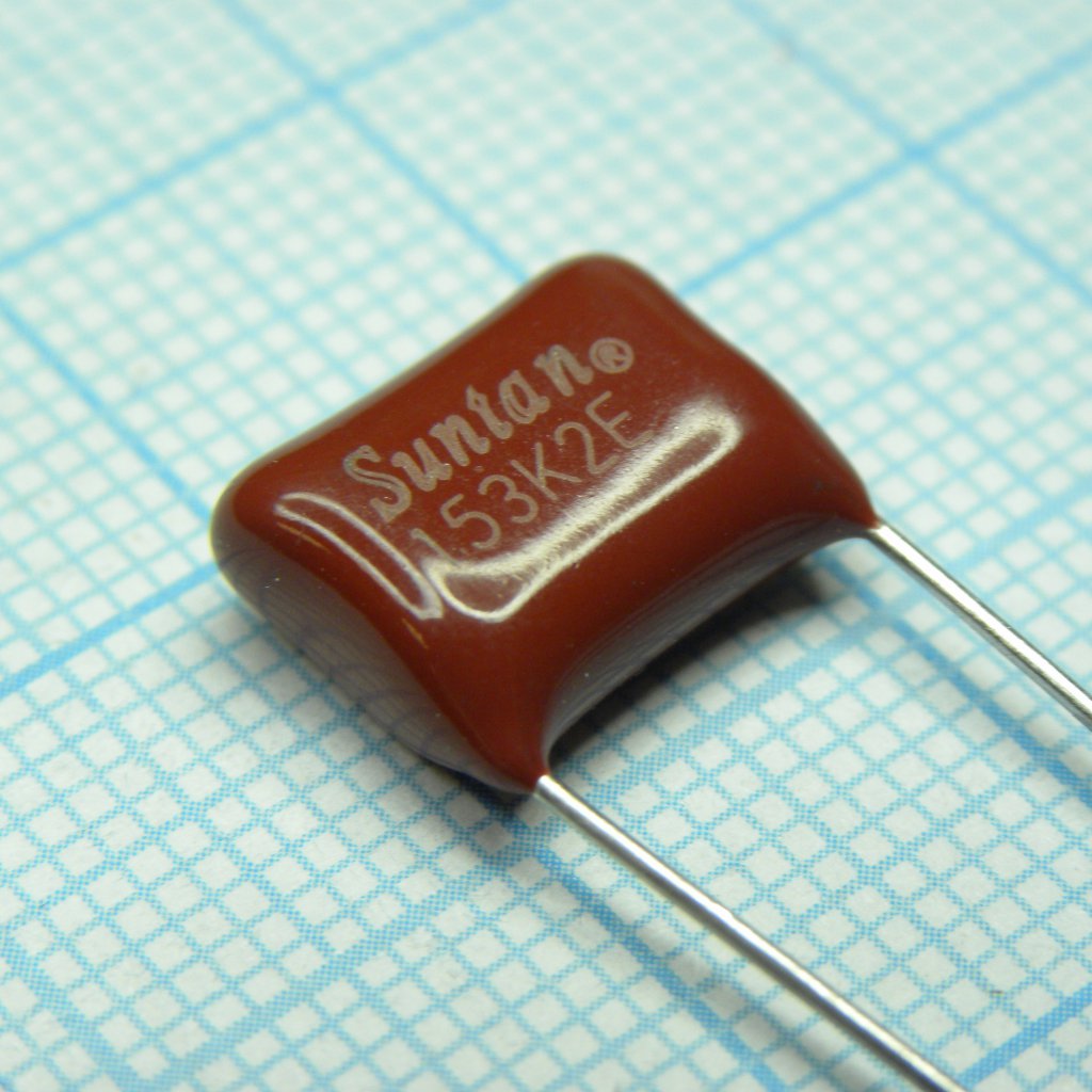 TS02002E153KSB0D0R - Конденсатор металлоплёночный полиэтилентерефталатный 0.015мкФ 250В ±10% (13х6х9мм) шаг выводов 10мм 85°С россыпь