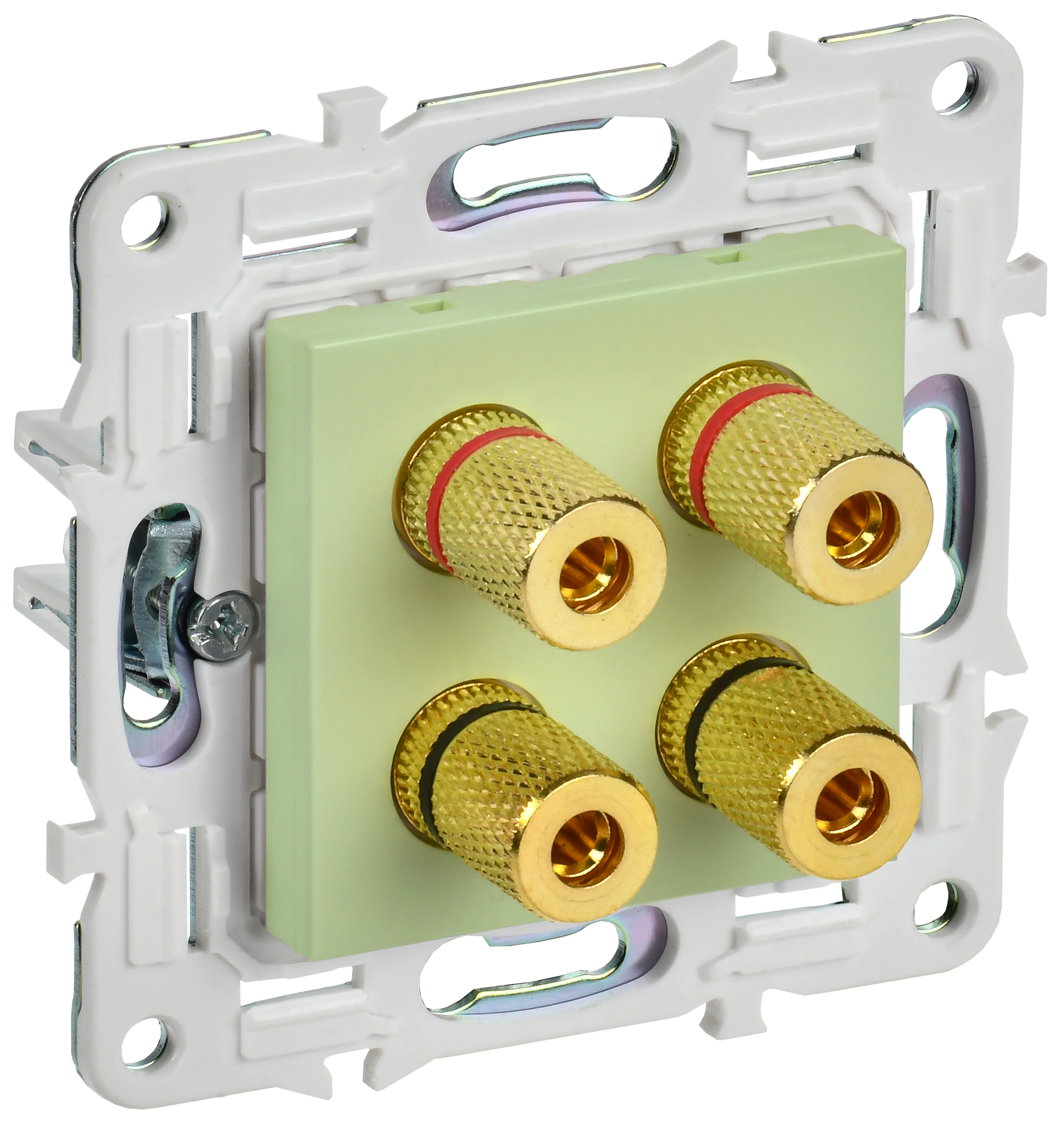 SKANDY Аудиорозетка 4-местная SK-A01G мятный IEK