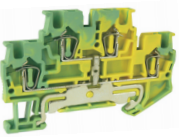 Заземляющая клемма UJ5-1.5/2-2JDE - Заземляющая клемма, серия E, тип фиксации провода: пружинный, номинальное сечение: 1,5 мм кв., ширина: 4,2 мм, цвет: желто-зеленый, стандарт GB/T14048.1, тип монтажа: DIN 35