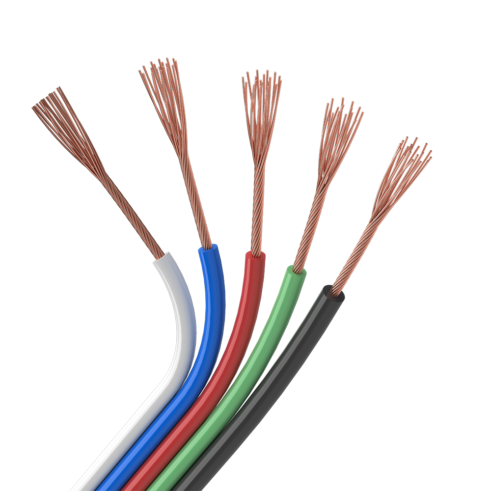 Шлейф питания ARL-20AWG-5Wire-CU 026355 - Шлейф для питания и управления мультицветными (RGBW) светодиодными лентами. 5 проводников, калибр проводника 20AWG, сечение проводника 0.52 мм2, проводник из луженой меди, внешняя оболочка из ПВХ белого, синего, к