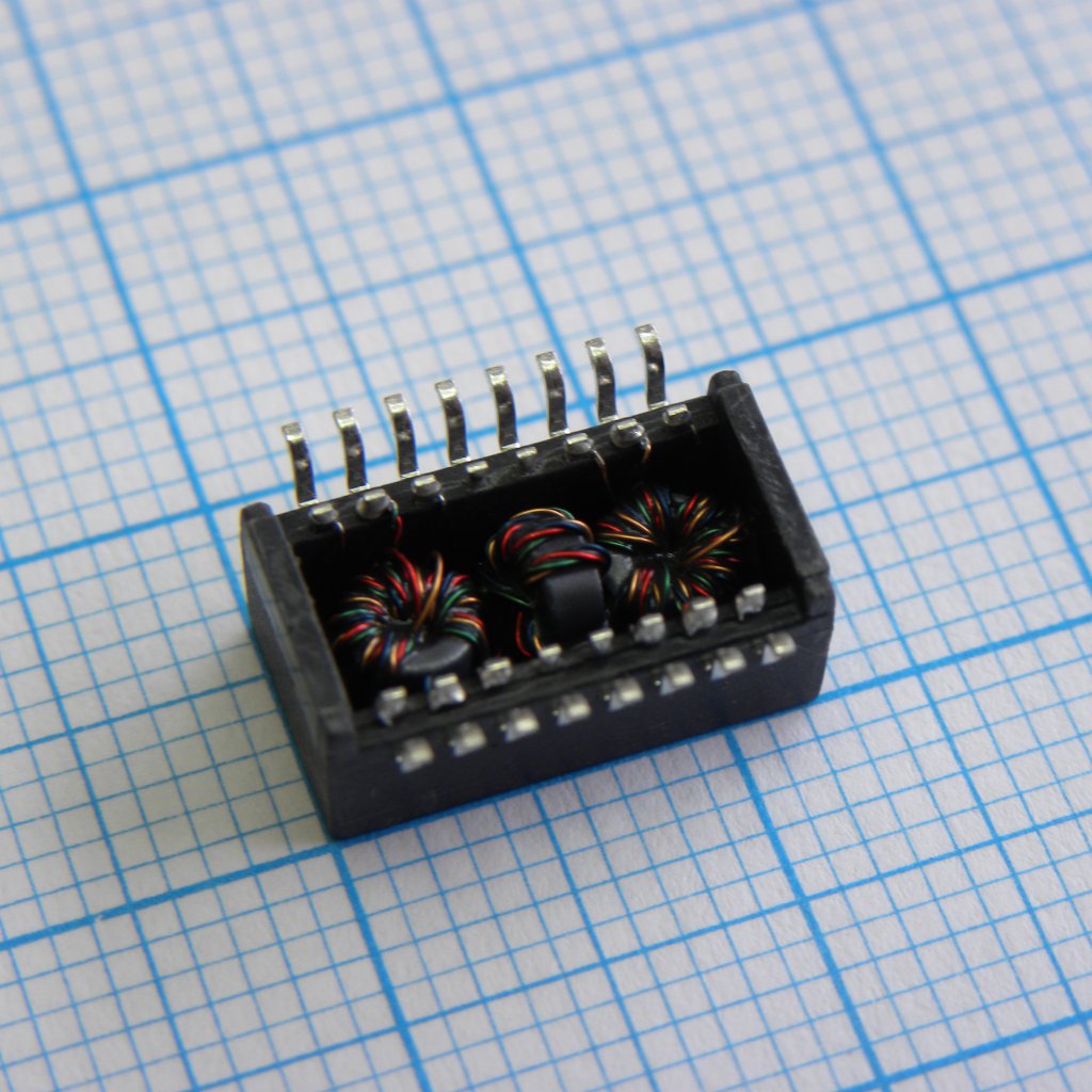 B78476A8245A003 - Телекоммуникационный трансформатор, 10/100Base-T 1CT:1CT, 16 выводов, 12.7x6.9x5.6mm