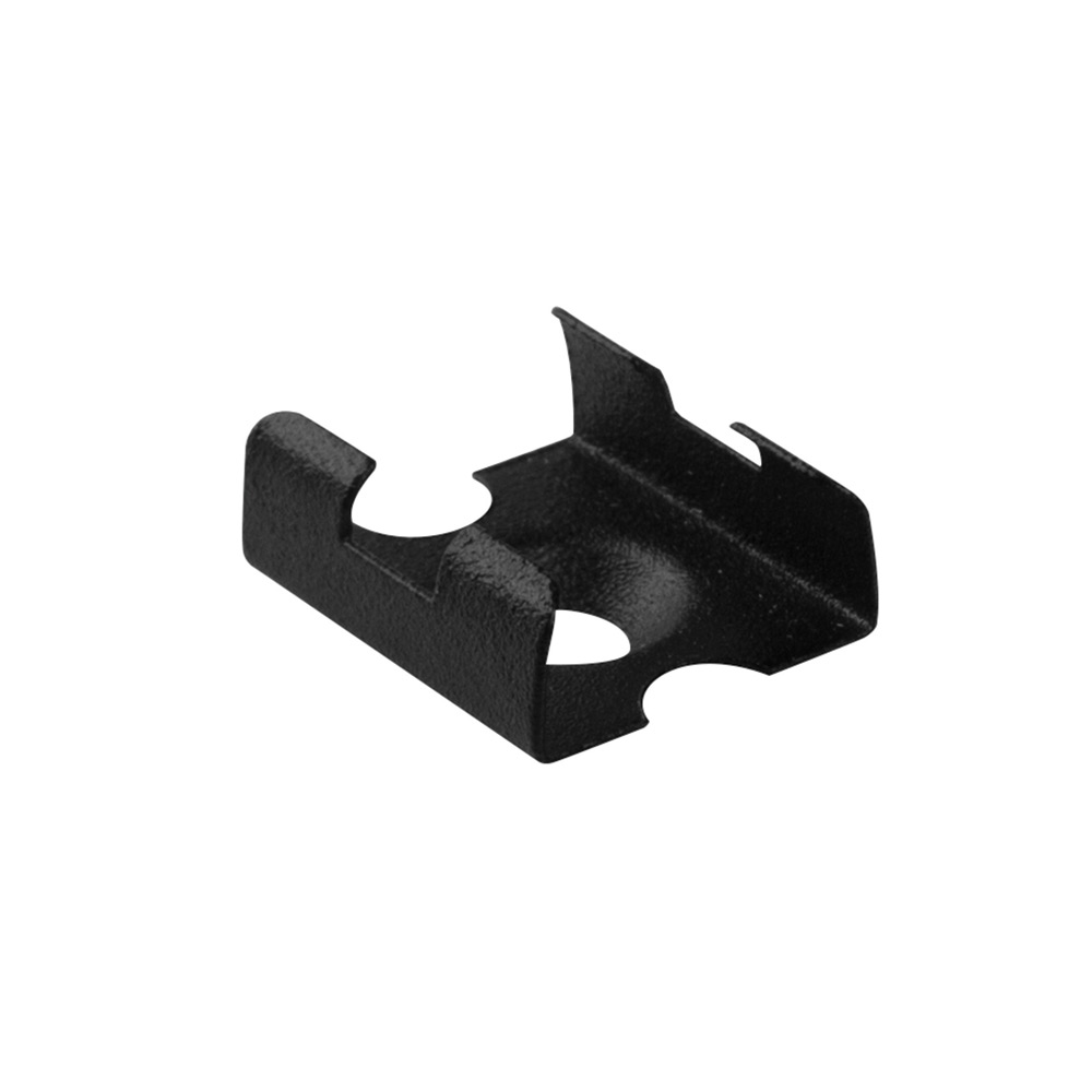 Крепеж монтажный MIC-PDS-BLACK сталь 025933 - Монтажный крепеж из окрашенной стали для углового профиля MIC, PDS. Цвет - ЧЕРНЫЙ. Крепление на поверхность и для соединения профилей между собой.