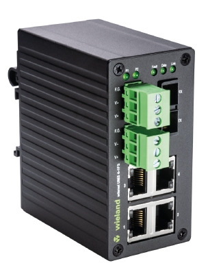 Коммутатор WIENET UMS 4-1FS - Коммутатор серии WieNet, неуправляемый, 4 порта RJ45 скорость передачи 10/100 MBit/s, FOC порт 1x SC (single mode) номинальное напряжение: 9-30 VDC, монтаж: на DIN рейку, материал корпуса: алюминий