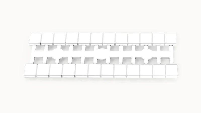 Марк.  кассета ZK5-24P-19-00Z(H) - Кассета с шильдиками для клемм DS…, сечением 2,5 мм кв., боковая, 24 шильдиков, чистая, размер шильдика: 4,6х5,0 мм, цвет белый