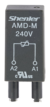 Модуль AMD-M 240V - Модуль для реле, 240VAC/DC, выристор, цвет: черный, для колодок: SRU, SKF14, SKC, SKB, STB, SRC*-E, SRB, GZT, GZM, GZS, GZMB, ES32