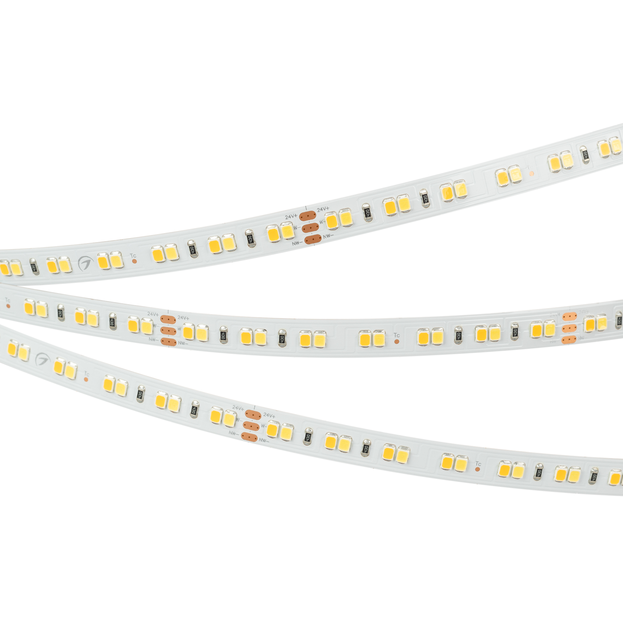 Лента RT-A140-10mm 24V White-MIX (19.2 W/m, IP20, 2835, 5m) 024508(2) - Светодиодная лента RT-A140, открытая. Светодиоды 2835, 140 шт/м (700 шт на 5 м), белая плата, ширина 10 мм, скотч 3M. Цвет MIX БЕЛЫЙ 6000 K + ТЁПЛЫЙ 2700 K, цветопередача CRI>85, угол
