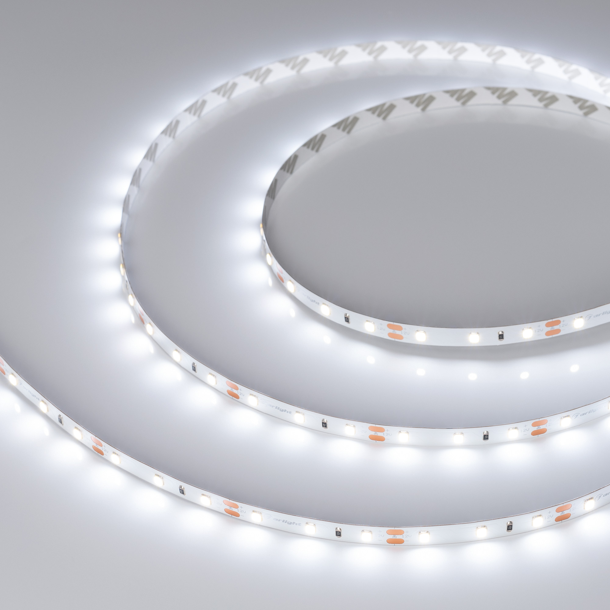 Лента RT-A60-8mm 12V White6000 (7.2 W/m, IP20, 2835, 5m) 015703(2) - Светодиодная лента RT-A60, открытая. Светодиоды 2835, 60 шт/м (300 шт на 5 м), белая плата, ширина 8 мм, скотч 3M. Цвет БЕЛЫЙ 6000 K, цветопередача CRI>85, угол 120°. Питание 12V, мощнос