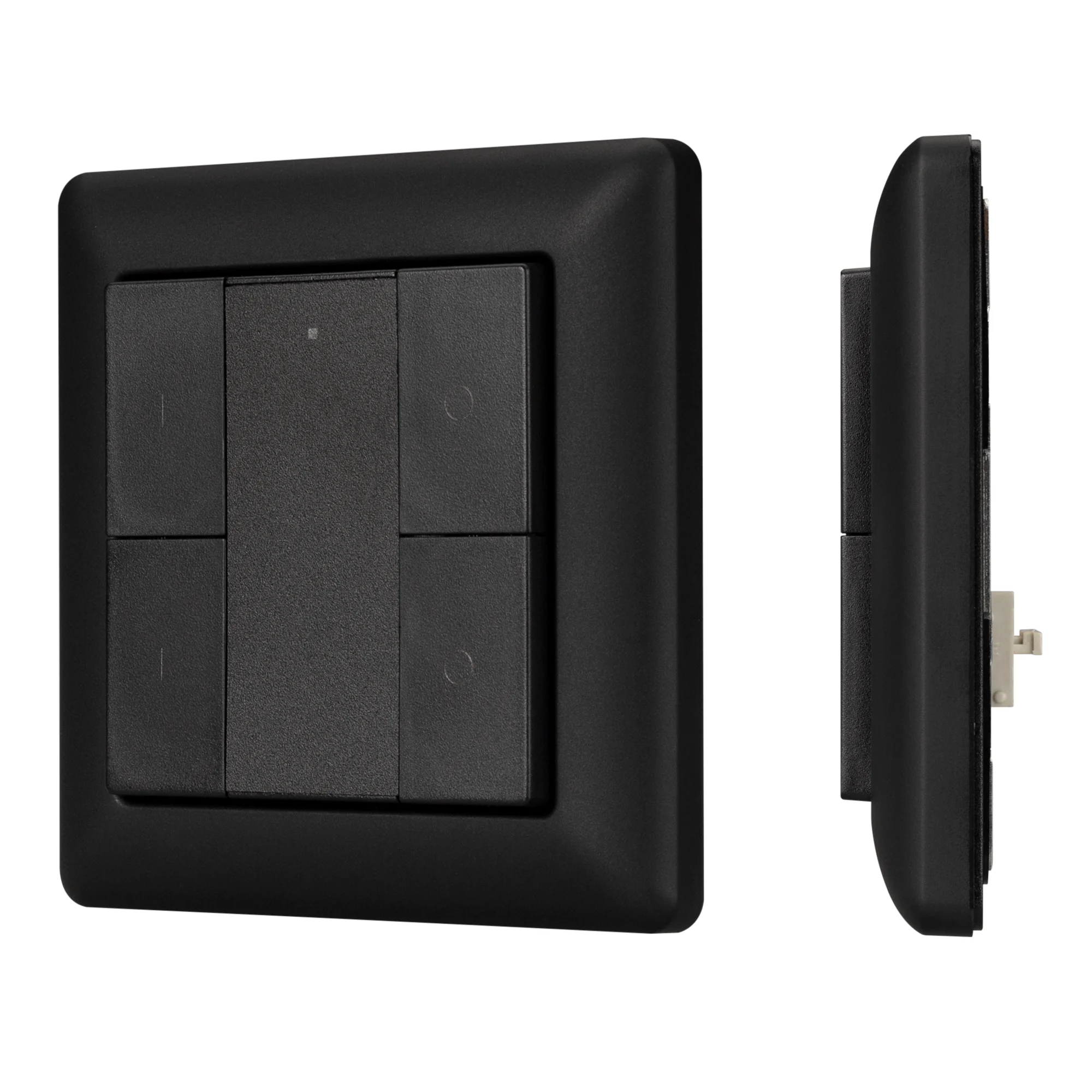 INTELLIGENT ARLIGHT Панель DALI-223-2G-DIM-IN-BLACK (BUS) 031101 - Встраиваемая кнопочная черная пластиковая панель для работы по протоколу DALI. Управление 2-мя группами. Установка номера первой группы выполняется переключателями на корпусе, функции кажд