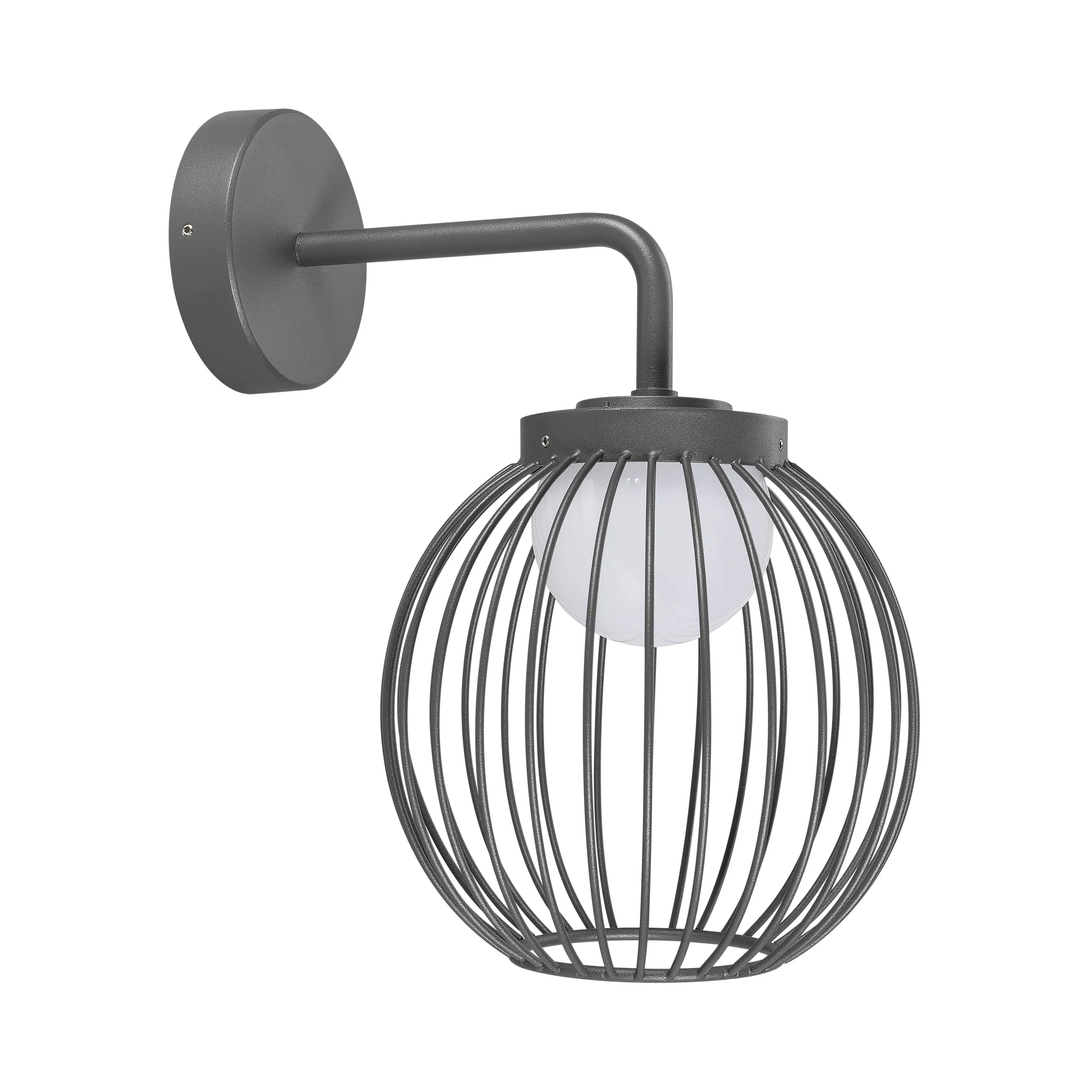Светильник LGD-PEARL-WALL-7W Warm3000 (GR, 164 deg, 230V) 029973 - Настенный светильник 7Вт, серый алюминиевый корпус, рассеиватель из ударопрочного поликарбоната. Цвет ТЕПЛЫЙ БЕЛЫЙ 3000K, св.поток 540лм, CRI(Ra)>80, рассеянный свет. Размер Ф220x297x338мм
