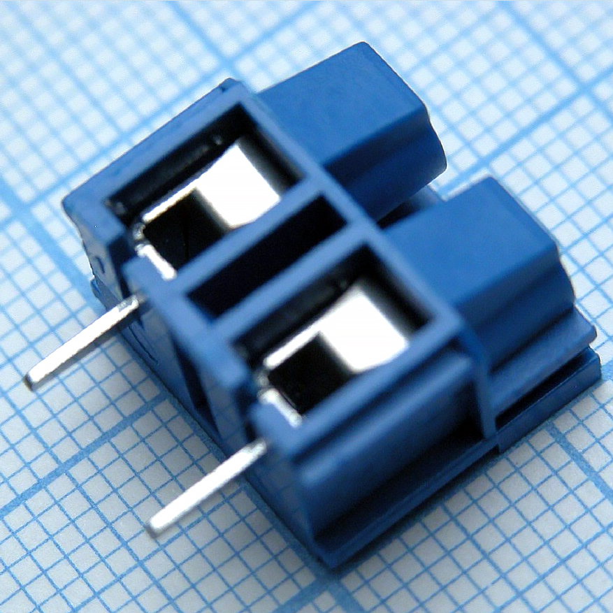 DG365-7.5-02P-12-00A(H) - Винтовой клеммный блок с защитой провода, 2 контакта. Серия DG365-7.5