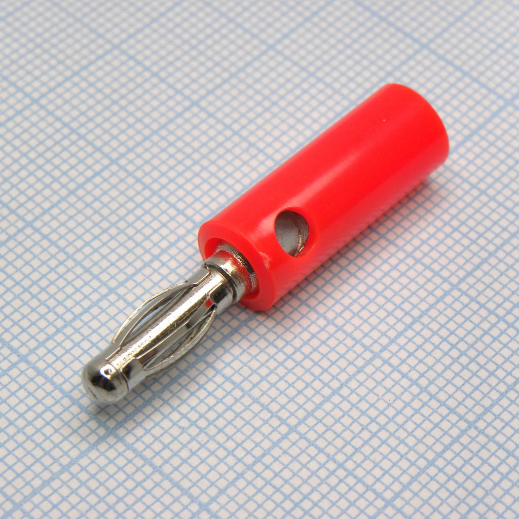Щуп  (1322R) красный - Щуп однополюсный BANANA PLUG красный