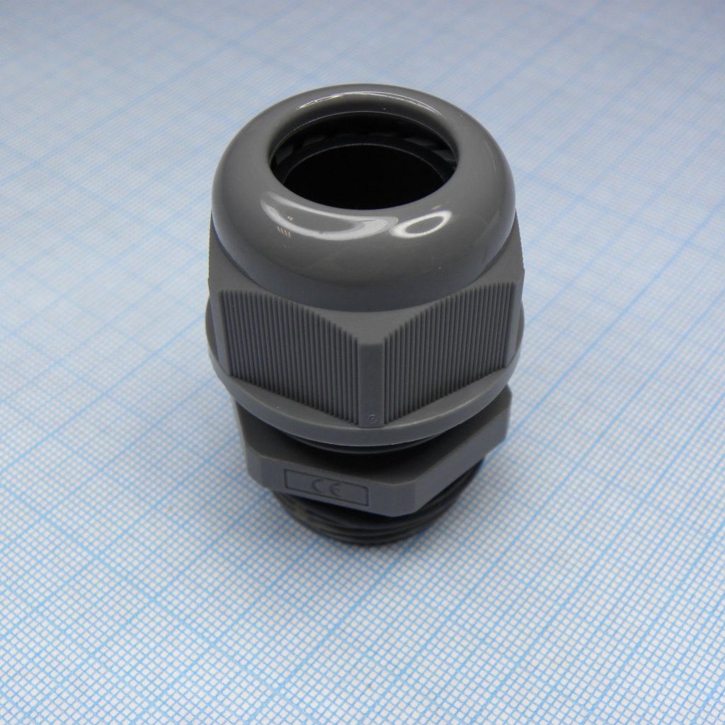 DDL-PG21P-1 (grey) - Кабель ввод, крепление на панель, гайка для крепления на панель приобретается отдельно