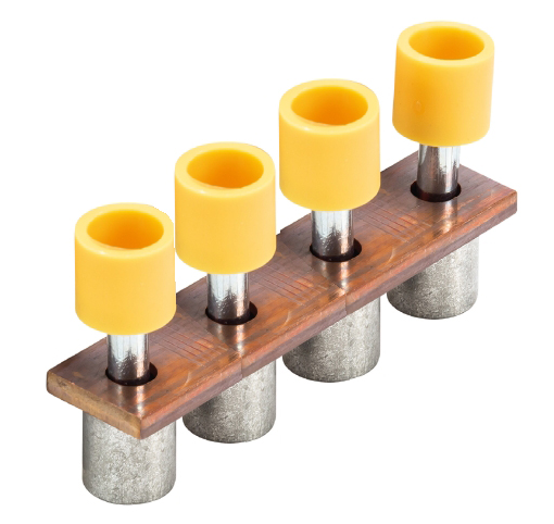 Соед. мостик IVB WKN35-4 - Соединительная перемычка, винтовая, изолированная, 4 полюса, для клемм: WKN 35/U, цвет: желтый