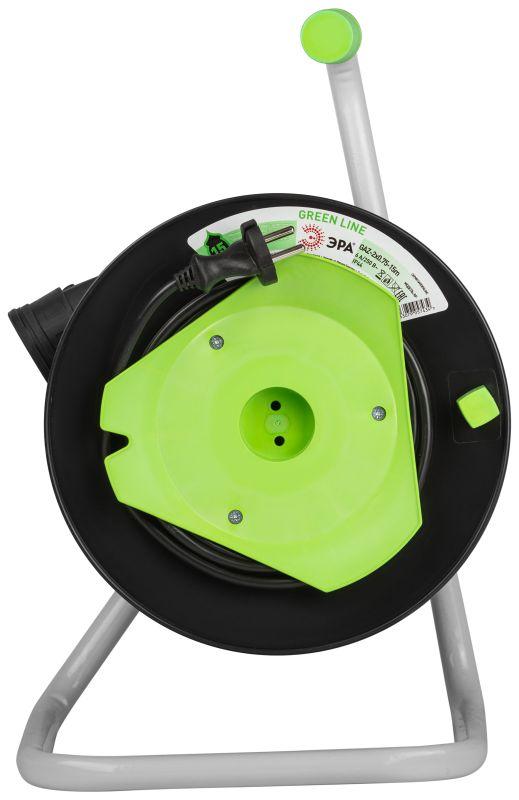 Удлинитель на пластик. катушке 1х15м без заземл. GAZ-2x0.75-15m Greenline ПВС 2х0.75 Эра Б0065096