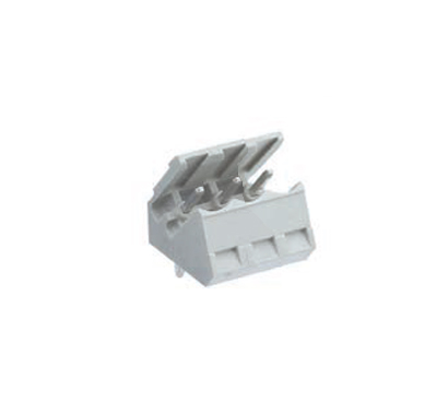 Вилка Wiecon 8113 S / 3 S1 OB GR - Вилочный разъем, без боковых стенок, угол 45 градусов, на плату, шаг 5 мм, 3 полюса, фиксация на плате пайкой, 400V, 12А, без маркировки, цвет: серый, серия 8113 S S