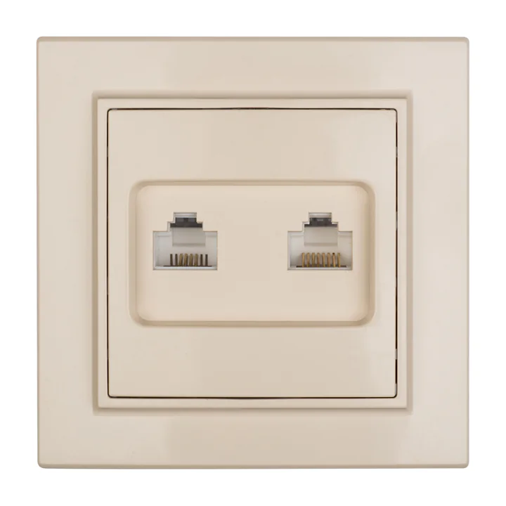Розетка RJ-45+Phone СП бежевый Минск