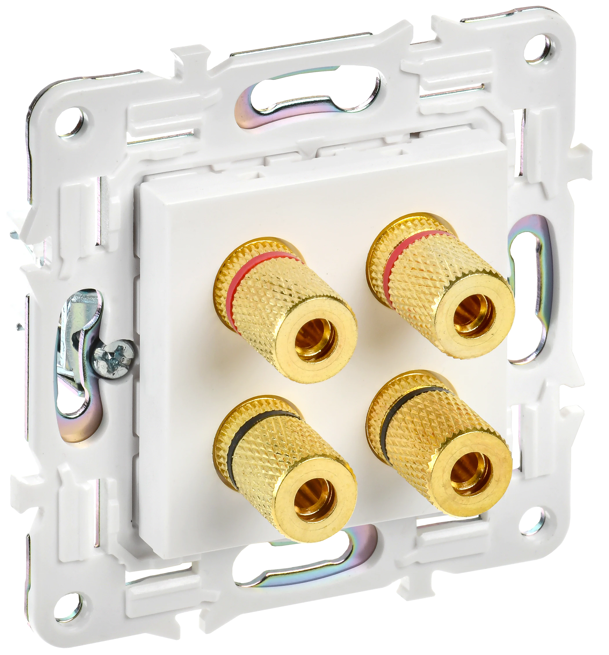 SKANDY Аудиорозетка 4-местная SK-A01W арктический белый IEK