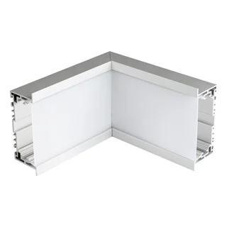 Угол S2-LINIA94-F-L90N внутренний 021283 - внутренний прямой угол в сборе для соединения 2-х профилей S2-LINIA94-F под прямым углом 90°. Экран образует линию внутри угла. В комплекте матовый экран, соединители. Длина внешней стороны угла 150мм.