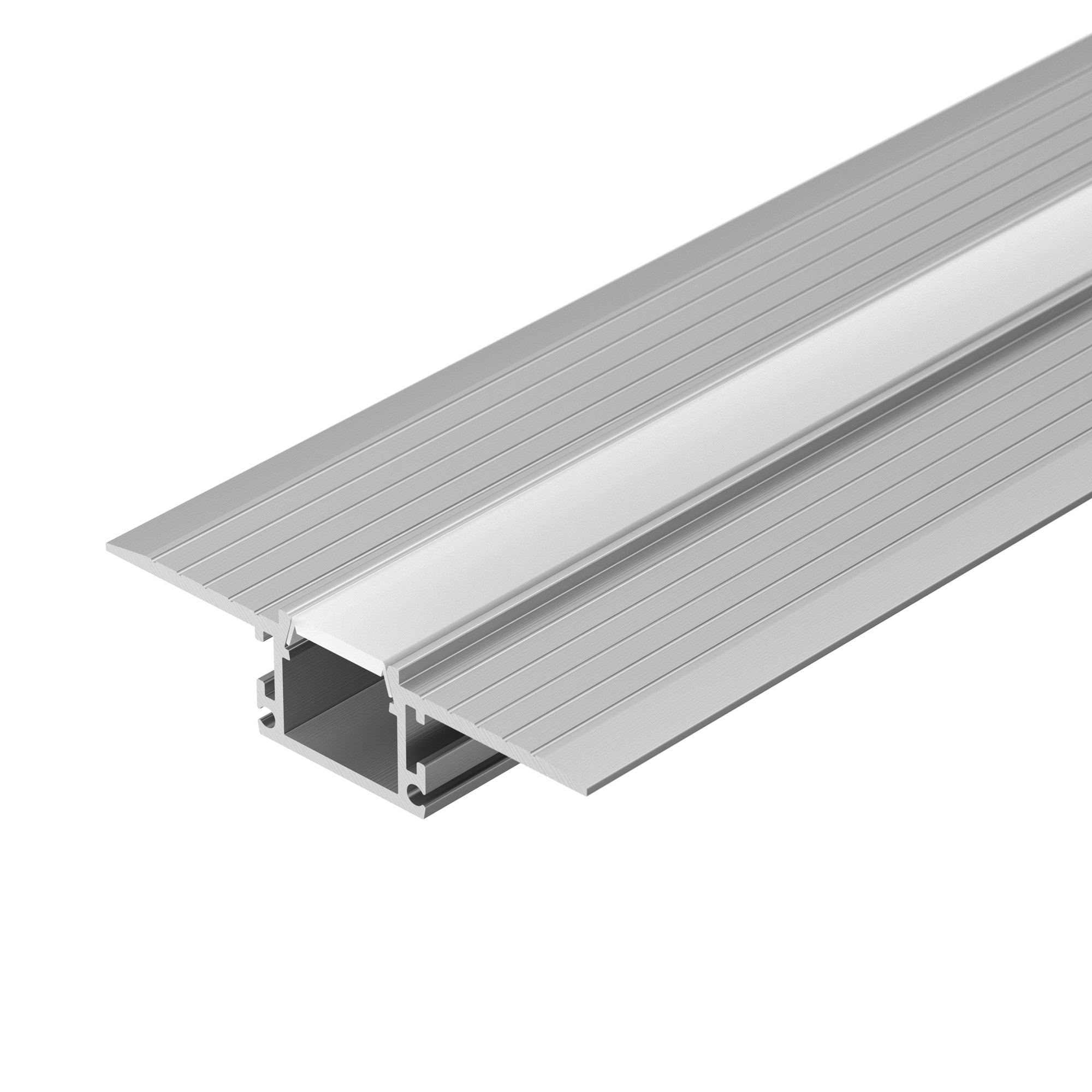 Профиль PDS-F-HIDE-3000 045497 - Алюминиевый профиль для светодиодных лент и линеек. Габаритные размеры (LхWхH): 3000x56x13,5 мм. Ширина площадки для ленты 13,4 мм. Экраны, заглушки и другие аксессуары приобретаются отдельно. Цена за 1 метр.