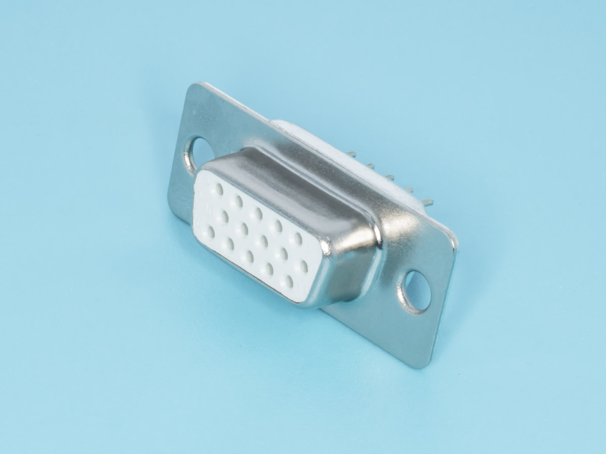 DHB-15F - Разъем 15 контактов высокой плотности, гнездо на плату, вертикальный