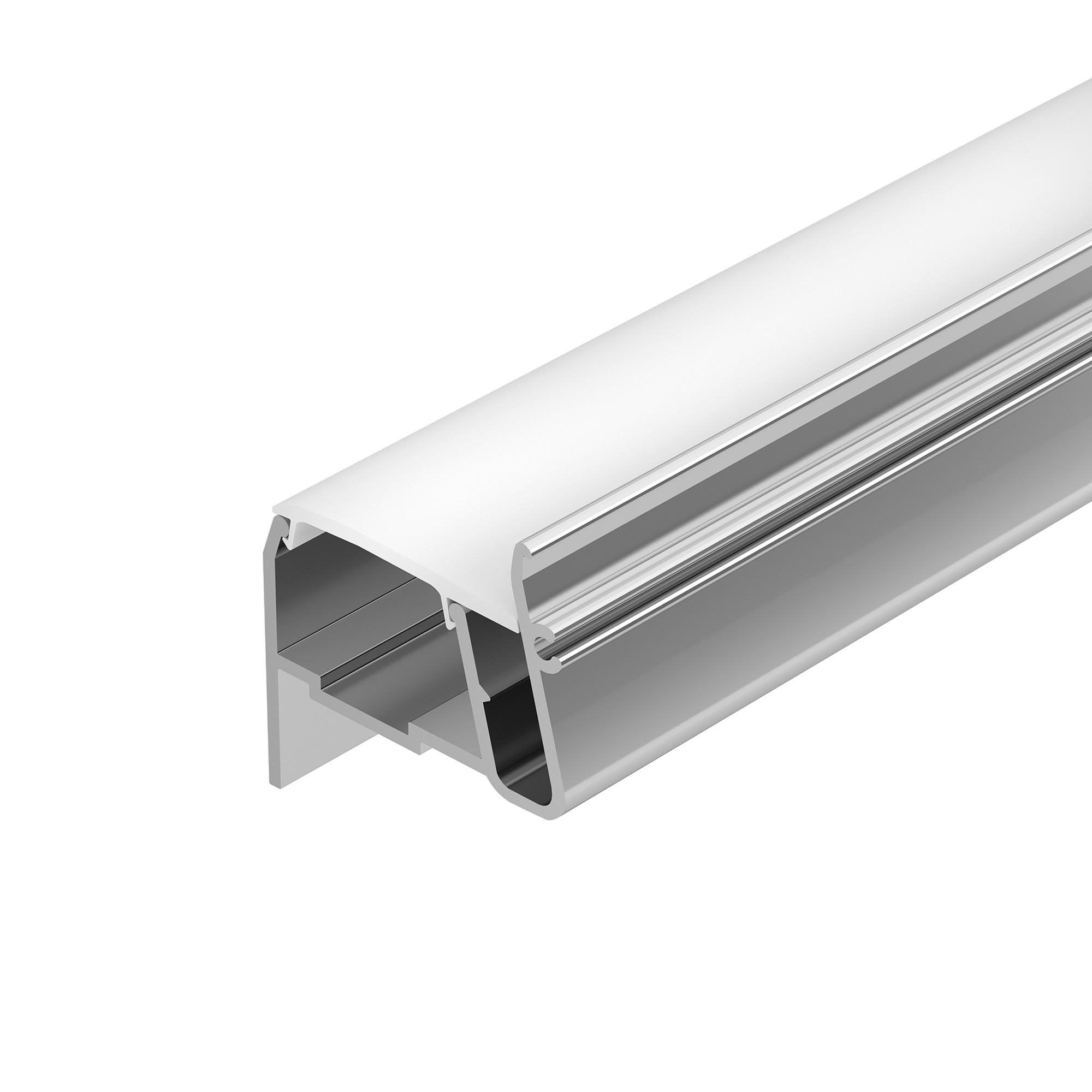 Профиль STRETCH-S-30-WALL-SIDE-2000 (STEP) 040702 - Алюминиевый профиль для натяжных потолков (боковая линия). Решение 2-в-1 - каркас для крепления натяжного потолка и профиль для установки светодиодной ленты. Для дизайнерских решений «линии света» в натя